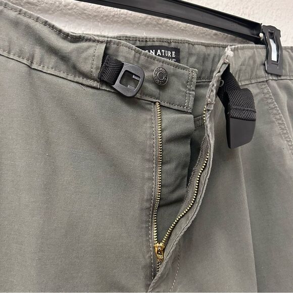 Signature Levi Strauss & Co Green Straight Leg Pants with Black Belt Size 36 - Picture 7 of 14